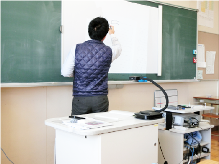 USB書画カメラ(実物投影機)かんたん活用事例ー江南市立西部中学校ー